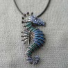 Seepferdchen  Brosche und Anhänger mit Strass