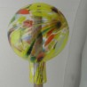 Glas-Gartenkugel 15cm transparent gelb - bunt Glas