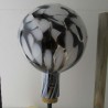 Glas-Gartenkugel 15cm transparent schwarz - weiss Glas