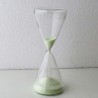 Glas-Sanduhr 1 Min. 12.5 cm Weiss, konisch rund Glas