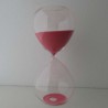 Glas-Sanduhr 60 Min. 24cm Rosa, Glas Sand