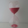 Glas-Sanduhr 60 Min. 24cm Rosa, Glas Sand