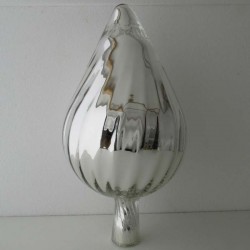 Glas Rosenkugel 17cm  Silber konisch 33 x 17 cm