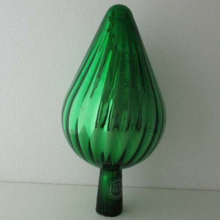 Glas Rosenkugel 14cm  konisch Grün 140 x 280 mm