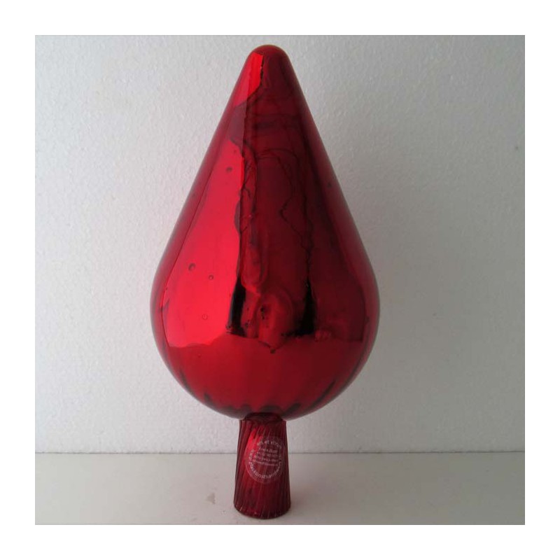 Glas Rosenkugel 14 cm  konisch Rot 140 x 280 mm