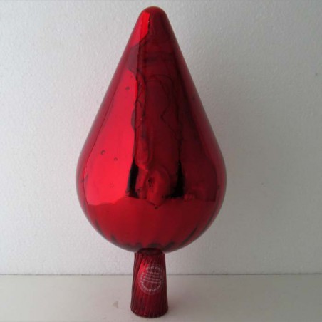 Glas Rosenkugel 14 cm  konisch Rot 140 x 280 mm