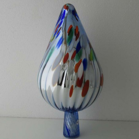 Glas Rosenkugel 14cm konisch Blau140 x 280 mm