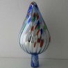 Glas Rosenkugel 14cm konisch Blau140 x 280 mm