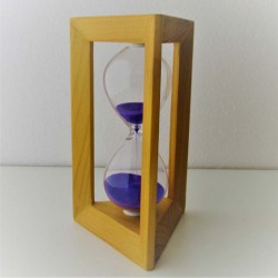 Sanduhr 5min. 14.5cm Lilla, im Tannenholz Gerstel Lilla Sand