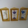 Sanduhr 5min. 14.5cm Lilla, im Tannenholz Gerstel Lilla Sand