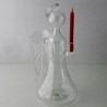 Glas Engel 15.5cm Klar  mit Kerze