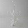 Glas Tannenbaum 17cm Klar mit 5 runden Kerzen
