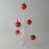 Glas Tannenbaum 17cm Klar mit 5 runden Kerzen