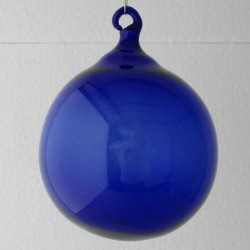 Glaskugel uni 70mm blau zum hängen