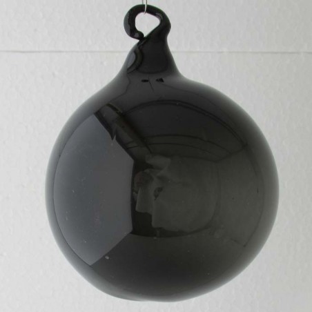 Glaskugel uni 7 cm Schwarz zum hängen