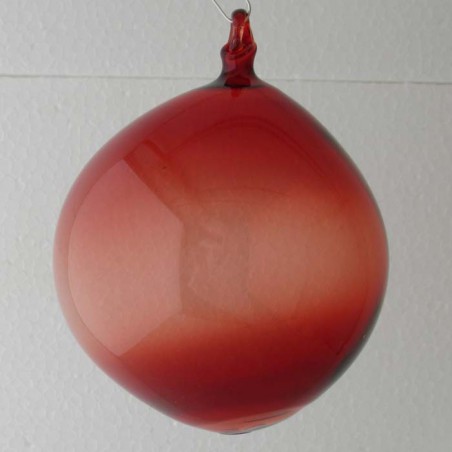 Glaskugel uni 8 cm Rot Anlauffarbe zum hängen