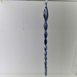 Glas-Spirale 47cm blau - weiss Garten