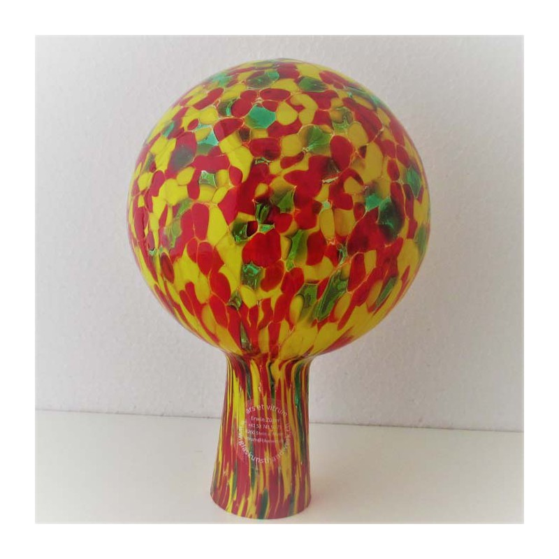 Glas-Gartenkugel 12cm bunt