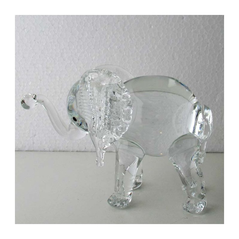 Glas Elefant 15cm massiv Glas Glas Elefant 15cm massiv Glas