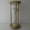 Sanduhr 50 min. 28 cm Weiss, im Holzgestell Eiche rund Sanduhr 50 min. 28 cm Weiss, im Holzgestell Eiche rund