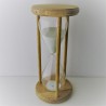 Sanduhr 50 min. 28 cm Weiss, im Holzgestell Eiche rund Sanduhr 50 min. 28 cm Weiss, im Holzgestell Eiche rund