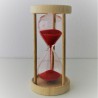 Sanduhr 1 Min. 13 cm Rot, im Buchenholz Gestell