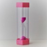 Sanduhren 2 Minuten 9 cm Rosa, Sechseckig aussen  Kunststoff