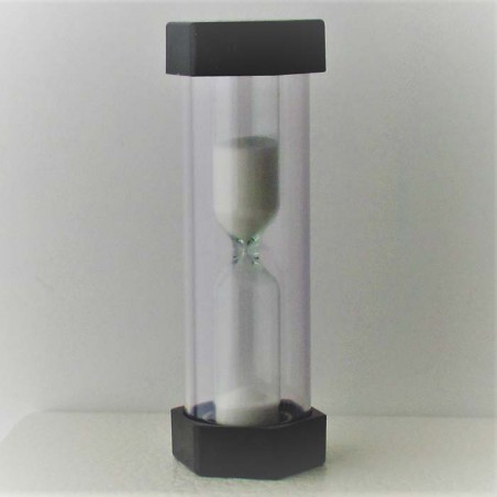 Sanduhren 10 Min. 9cm Weiss, Sechseckig aussen  Kunststoff