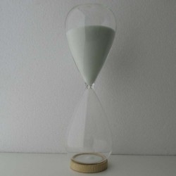 Glas-Sanduhr 50 Min. 25 cm Weiss,
