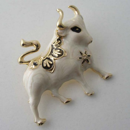 Stier Broschen Bulle Emaille Brosche und Anhänger