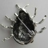 Käfer Rot Emaille Strass versilbert Broschen