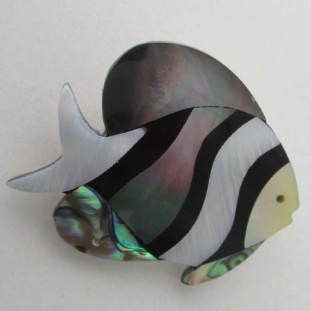 Natürliche Shell Fisch Broschen