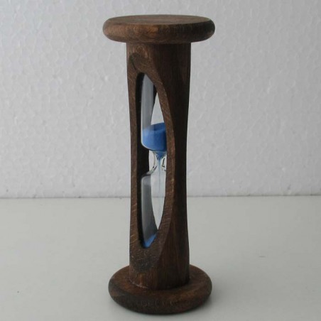 Sanduhr 10 Sekunden 105mm zylindrisch Glas in Holzgestell Buche Natur,