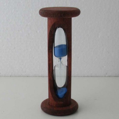 Sanduhr 10 Sekunden 105mm zylindrisch Glas in Holzgestell Buche Natur,