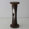 Sanduhr 30 Sek 105mm  zylindrisch Glas in Holzgestell Buche dunkel gebeizt