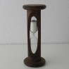 Sanduhr 30 Sek 105mm  zylindrisch Glas in Holzgestell Buche dunkel gebeizt
