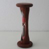 Sanduhr 30 Sek 105mm zylindrisch Glas in Holzgestell Buche rötlich gebeizt