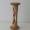 Sanduhr 3 Min. 105 mm zylindrisch Glas in Holzgestell Buche Natur,
