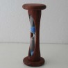 Sanduhr 3 Min. 105 mm zylindrisch Glas in Holzgestell Buche rötlich gebeizt