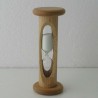 Sanduhr 10 Min. 10.5 cm zylindrisch Glas in Holzgestell Buche Natur, Sanduhr 10 Min. 10.5 cm zylindrisch Glas in Holzgestell Buche Natur,
