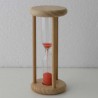 Sanduhr 0.5 min. 9 0 mm Rot, im Holzgestell rund