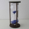 Sanduhr 5 min 12cm im Buchenholz Gestell dunkel gebeizt
