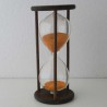 Sanduhr 5 min 12cm im Buchenholz Gestell dunkel gebeizt