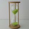 Sanduhr 15 min. 12 cm im Holzgestell Buche rund