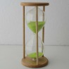 Sanduhr 15 min. 12 cm im Holzgestell Buche rund