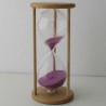 Sanduhr 15 min. 12 cm im Holzgestell Buche rund