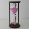 Sanduhr 15 min. 12 cm im Holzgestell Buche dunkel gebeizt