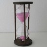 Sanduhr 15 min. 12 cm im Holzgestell Buche dunkel gebeizt