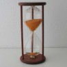 Sanduhr 15 min. 12 cm im Holzgestell Buche rötlich gebeizt