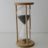 Sanduhr 20 min. 12 cm im Holzgestell Buche rund